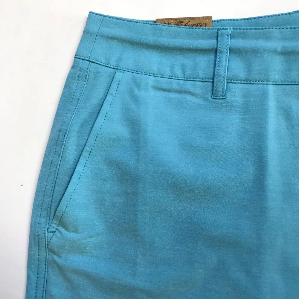 NWT Faherty All Day Bermuda Shorts Mens 35 Turquoise Blue 9